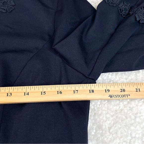 Talbots EMBROIDERED FLOUNCE-SLEEVE SHIFT DRESS Event Wedding Guest Party 14P - Picture 11 of 12